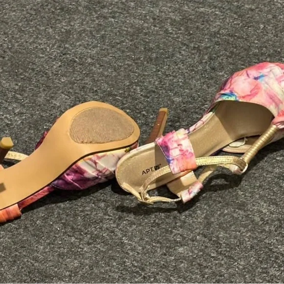 Apt. 9 Pink and Orange Stiletto Heels with Platform - Picture 4 of 6